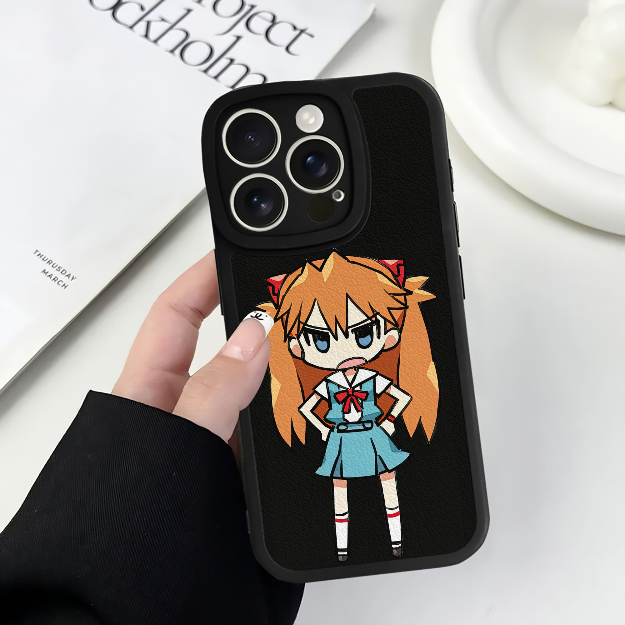 （画像用） EVA 新世紀エヴァンゲリオン 【iPhone 16シリーズ対応】シリコンスマホケース（レザー調） 材質：シリコン
